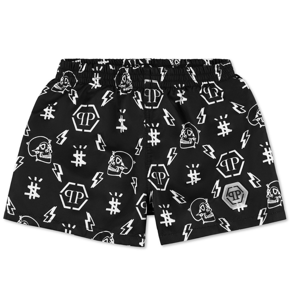PHILIPP PLEIN JUNIOR Boys' Patterned Swim Shorts Size:‎ 10-11